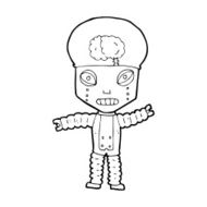 cartoon future robot N14
