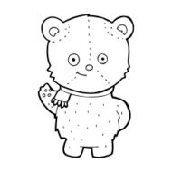 Cartoon Bear Waving N6