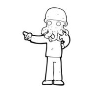 cartoon alien monster man N27