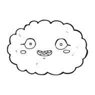 happy cartoon cloud N42