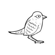 cartoon garden bird N56