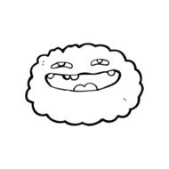 happy cartoon cloud N43