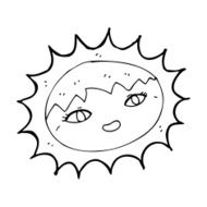 cartoon pretty sun N10