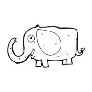 cartoon baby elephant N13