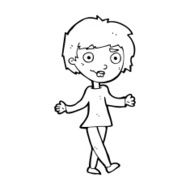 cartoon confused woman N151