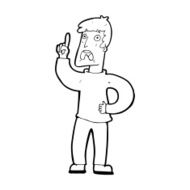 cartoon man with complaint N11