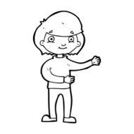 cartoon happy person N45