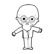 cartoon genius scientist N29