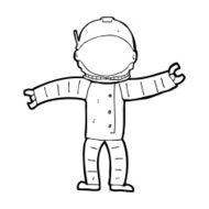 Cartoon Astronaut N176