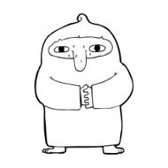 cartoon monk in robe N14