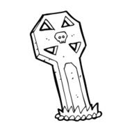 cartoon spooky grave N81