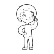 cartoon boy with idea N115