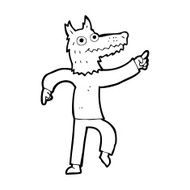 cartoon wolf man N83