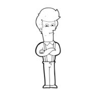 cartoon annoyed man N114