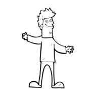 cartoon happy man N674