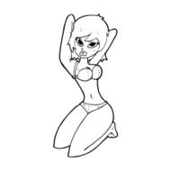 cartoon sexy woman posing N14