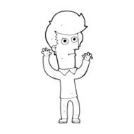 cartoon shocked man N169