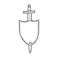 cartoon heraldic shield N25