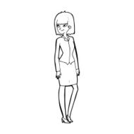 cartoon pretty businesswoman N14