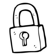 Cartoon Padlock N55