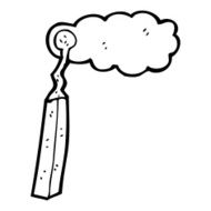cartoon burnt match N26
