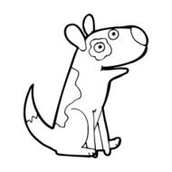 cartoon happy dog N107