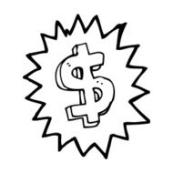 cartoon dollar symbol N13