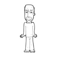 cartoon dad shrugging shoulders N14