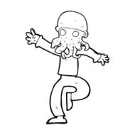 cartoon alien monster man N28