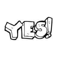 cartoon yes symbol N14