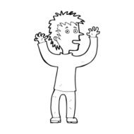 cartoon excited boy N209