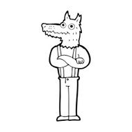 cartoon funny werewolf N28
