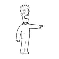 cartoon terrified man N389