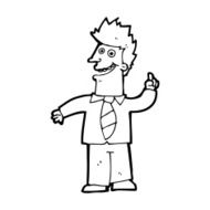 cartoon man with good idea N26