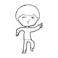 cartoon annoyed man N115