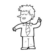 cartoon man with good idea N27