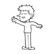 cartoon happy man reaching N13