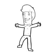 cartoon happy man N675