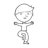 cartoon excited man N145