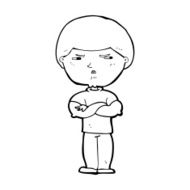 cartoon grumpy man N30