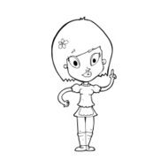 cartoon pretty maid N14