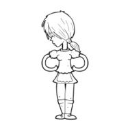 Cartoon Waitress N48