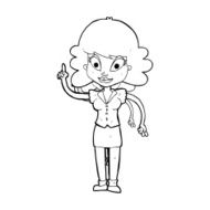 cartoon happy woman with idea N14