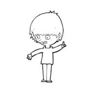 cartoon boy with question N31