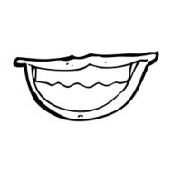 cartoon grinning mouth N14