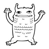cartoon little monster N90
