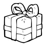 cartoon christmas present N76