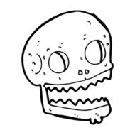 cartoon spooky skull N239