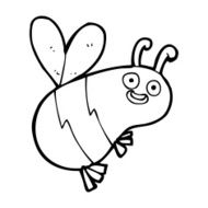 funny cartoon bee N28