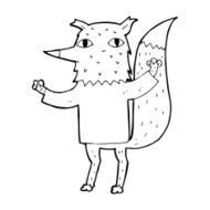 Cartoon Wolf N145